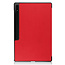 Case2go - Tablet Hoes geschikt voor Samsung Galaxy Tab S8 Ultra (2022) - Auto Wake Functie - Tri-Fold Book Case - Rood