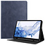 Case2go - Hoes geschikt voor Samsung Galaxy Tab S8 (2022) - PU Leer Folio Book Case - Donker Blauw