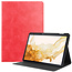 Case2go - Hoes geschikt voor Samsung Galaxy Tab S8 Plus (2022) - PU Leer Folio Book Case - Rood