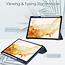 Case2go - Tablet Hoes geschikt voor Samsung Galaxy Tab S8 Plus (2022) - Tri-Fold Transparante Cover - Met Pencil Houder - Blauw