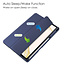 Case2go - Tablet Hoes geschikt voor Samsung Galaxy Tab S8 Plus (2022) - Tri-Fold Transparante Cover - Met Pencil Houder - Blauw