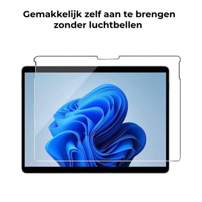 Tablet screenprotector geschikt voor Microsoft Surface Pro 8 - Case-friendly screenprotector - 2 stuks - Tempered Glass - Transparant