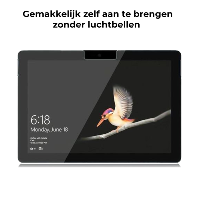 Tablet screenprotector geschikt voor Microsoft Surface Go 3 - Case-friendly screenprotector - 2 stuks - Tempered Glass - Transparant