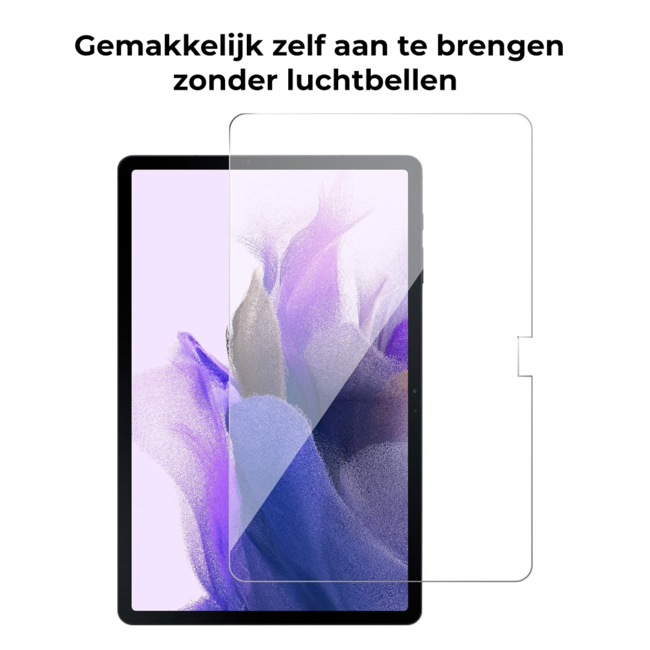 Tablet screenprotector geschikt voor Samsung Galaxy Tab S7 Plus (2020) - Case-friendly screenprotector - 2 stuks - Tempered Glass - Transparant