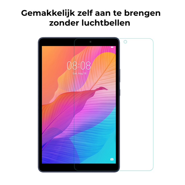 Tablet screenprotector geschikt voor Huawei MatePad T8 - Case-friendly screenprotector - 2 stuks - Tempered Glass - Transparant