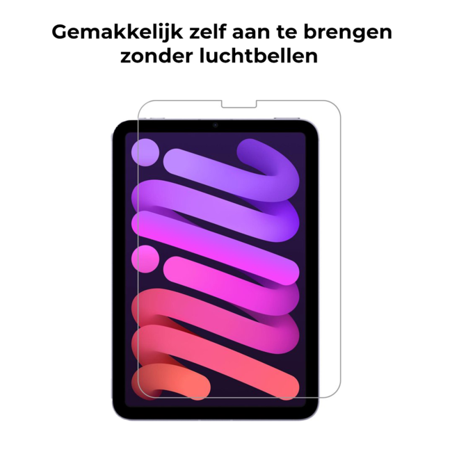 Tablet screenprotector geschikt voor Apple iPad Mini 6 (2021) - Case-friendly screenprotector - 2 stuks - Tempered Glass - Transparant