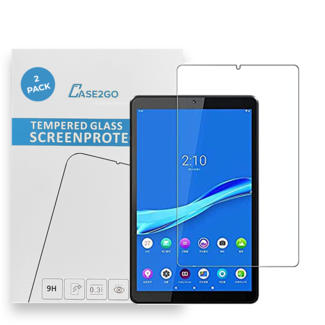 Case2go Tablet screenprotector voor Lenovo Tab M10 Plus (2de generatie) - Case-friendly screenprotector - 2 stuks - Tempered Glass - Transparant
