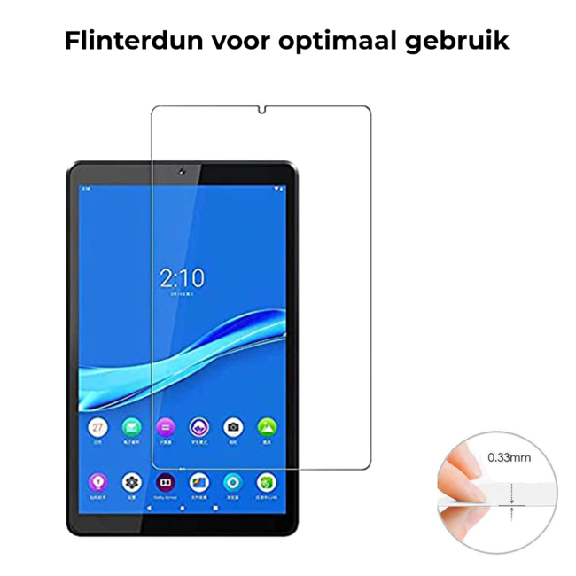 Tablet screenprotector voor Lenovo Tab M10 Plus (2de generatie) - Case-friendly screenprotector - 2 stuks - Tempered Glass - Transparant