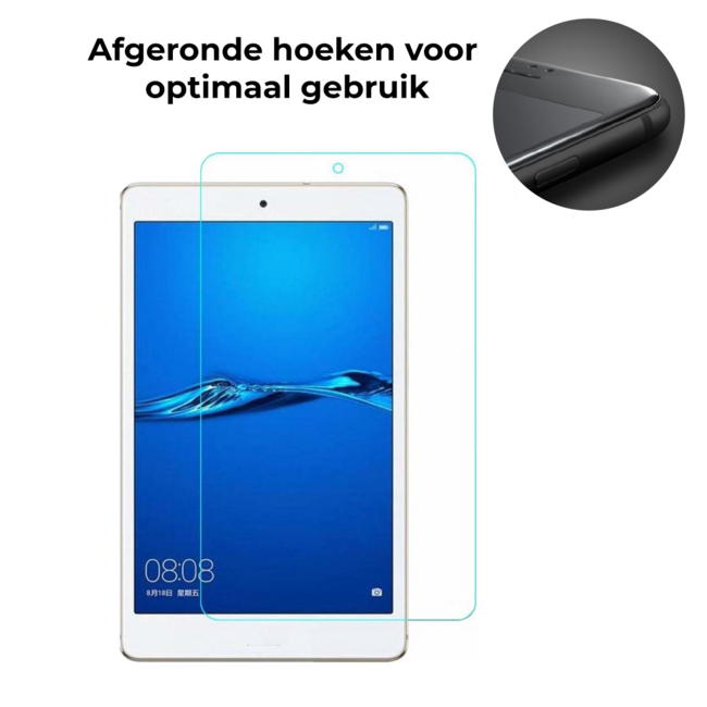 Tablet screenprotector geschikt voor Huawei MediaPad M5 Lite 8.0 - Case-friendly screenprotector - 2 stuks - Tempered Glass - Transparant