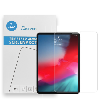 Case2go Tablet screenprotector geschikt voor Apple iPad Pro 2021 (11 Inch) - Case-friendly screenprotector - 2 stuks - Tempered Glass - Transparant