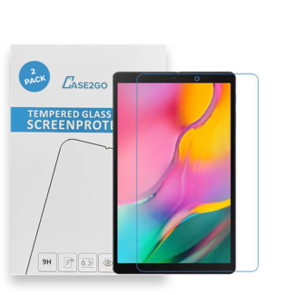 Case2go Tablet screenprotector geschikt voor Samsung Galaxy Tab A 10.1 (2019) - Case-friendly screenprotector - 2 stuks - Tempered Glass - Transparant