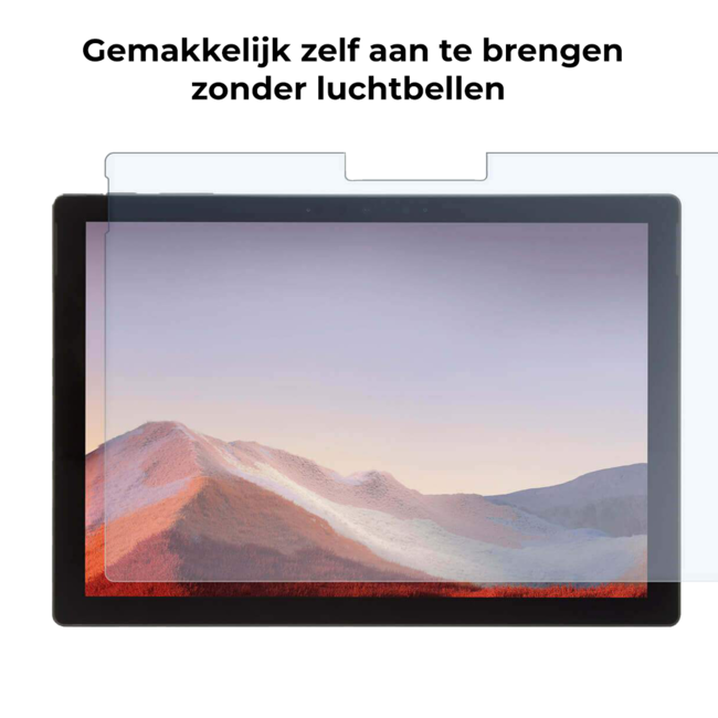 Tablet screenprotector geschikt voor Microsoft Surface Pro 7 - Case-friendly screenprotector - 2 stuks - Tempered Glass - Transparant