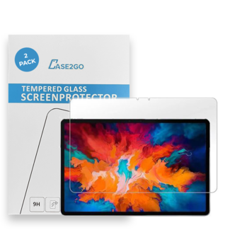 Case2go Tablet screenprotector geschikt voor Lenovo Tab P11 Pro - Case-friendly screenprotector - 2 stuks - Tempered Glass - Transparant