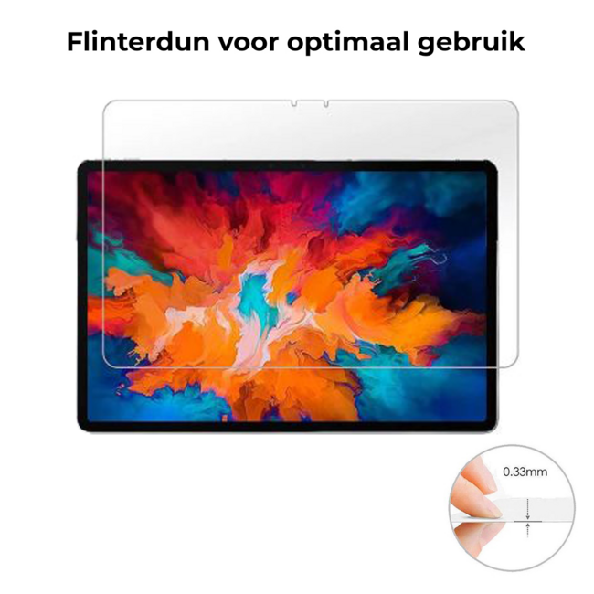 Tablet screenprotector geschikt voor Lenovo Tab P11 Pro - Case-friendly screenprotector - 2 stuks - Tempered Glass - Transparant