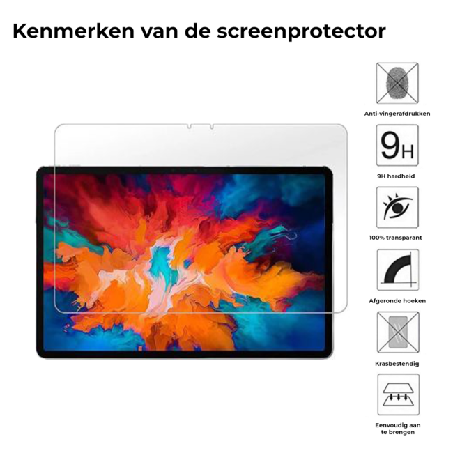 Tablet screenprotector geschikt voor Lenovo Tab P11 Pro - Case-friendly screenprotector - 2 stuks - Tempered Glass - Transparant