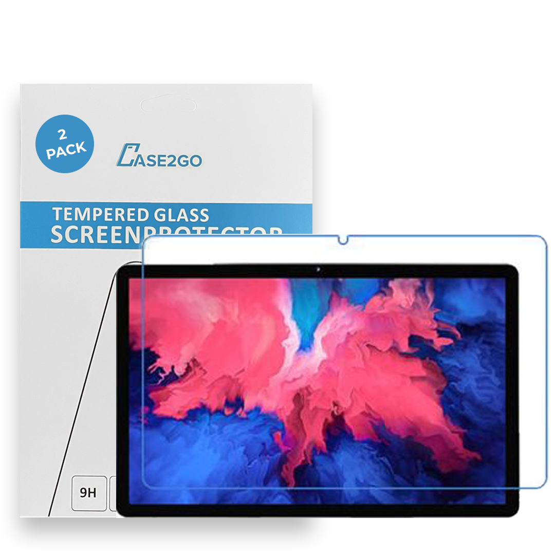 Tablet screenprotector geschikt voor Lenovo Tab P11 - Case-friendly screenprotector - 2 stuks - Tempered Glass - Transparant afbeelding