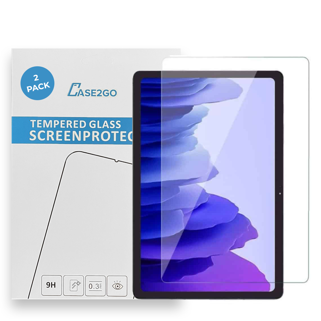Tablet screenprotector geschikt voor Samsung Galaxy Tab A7 (2020) - Case-friendly screenprotector - 2 stuks - Tempered Glass - Transparant afbeelding