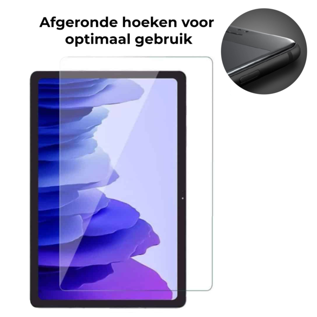 Tablet screenprotector geschikt voor Samsung Galaxy Tab A7 (2020) - Case-friendly screenprotector - 2 stuks - Tempered Glass - Transparant