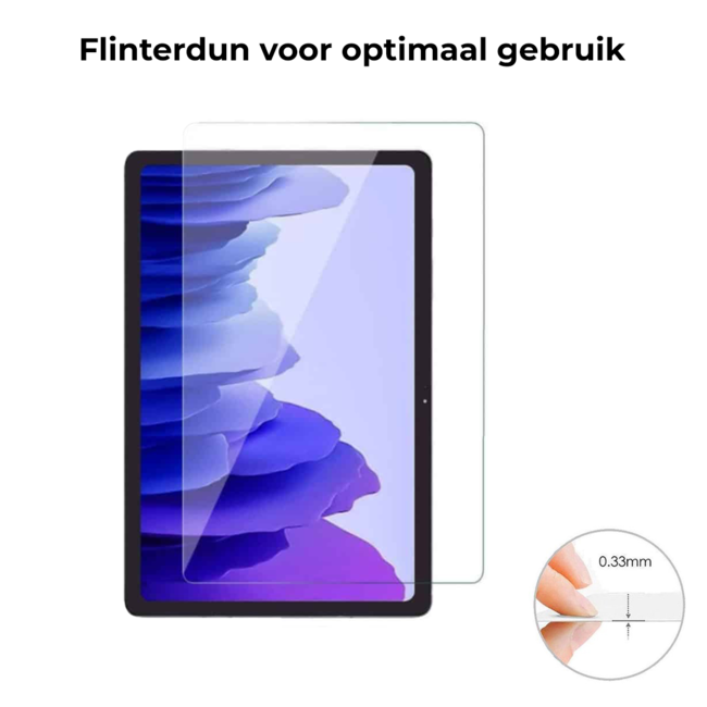 Tablet screenprotector geschikt voor Samsung Galaxy Tab A7 (2020) - Case-friendly screenprotector - 2 stuks - Tempered Glass - Transparant