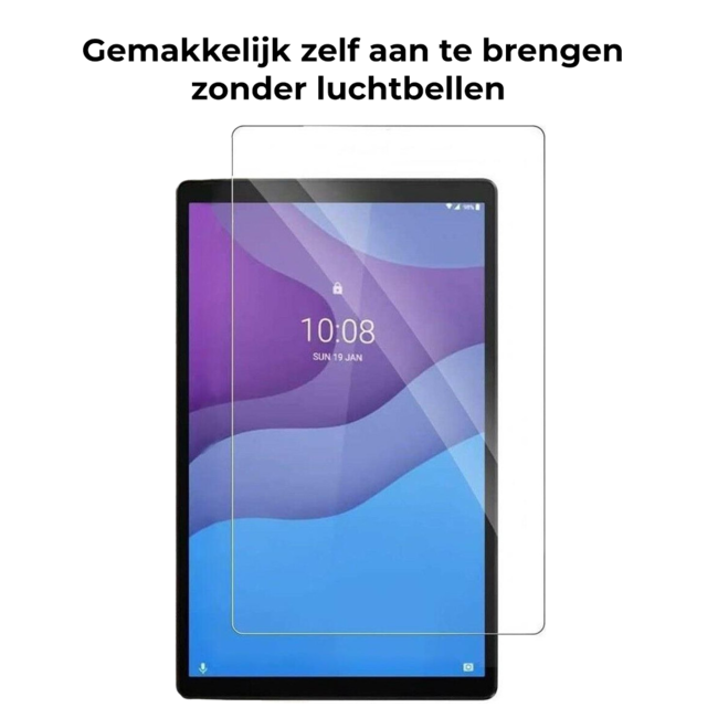 Case2go - Tablet Screenprotector geschikt voor Lenovo Tab M10 HD - 2e Generatie - 10.1 Inch (TB-X306) - 2-pack - Tempered Glass - Case Friendly - Transparant