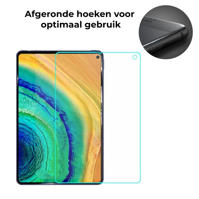 Tablet screenprotector geschikt voor Huawei MatePad Pro 10.8 - Case-friendly screenprotector - 2 stuks - Tempered Glass - Transparant