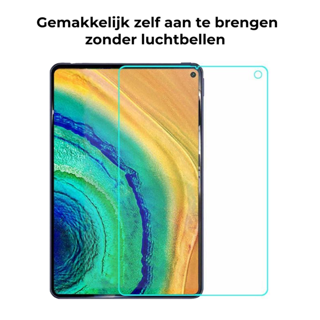 Tablet screenprotector geschikt voor Huawei MatePad Pro 10.8 - Case-friendly screenprotector - 2 stuks - Tempered Glass - Transparant