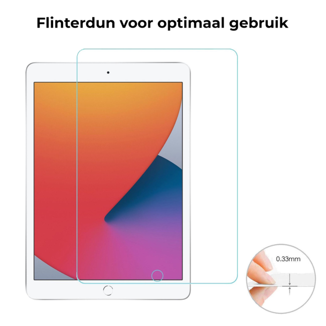 Tablet screenprotector geschikt voor Apple iPad 2020 - Case-friendly screenprotector - 2 stuks - Tempered Glass - Transparant