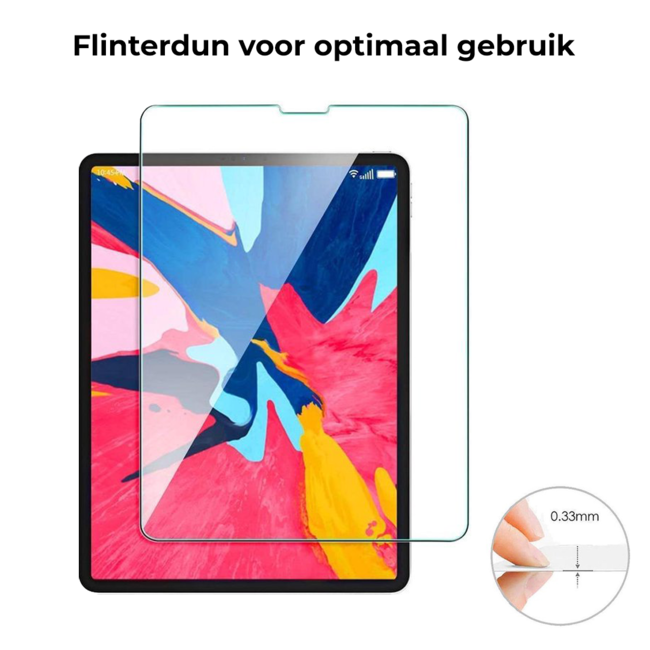 Tablet screenprotector geschikt voor Apple iPad Pro 12.9 (2018) - Case-friendly screenprotector - 2 stuks - Tempered Glass - Transparant