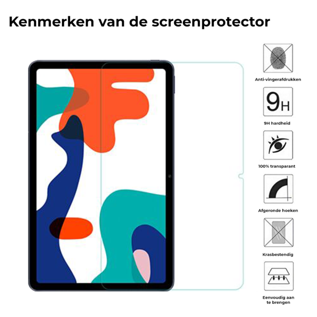 Tablet screenprotector geschikt voor Huawei MatePad 10.4 - Case-friendly screenprotector - 2 stuks - Tempered Glass - Transparant
