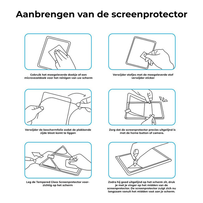 Tablet screenprotector geschikt voor Huawei MatePad T8 - Case-friendly screenprotector - 2 stuks - Tempered Glass - Transparant