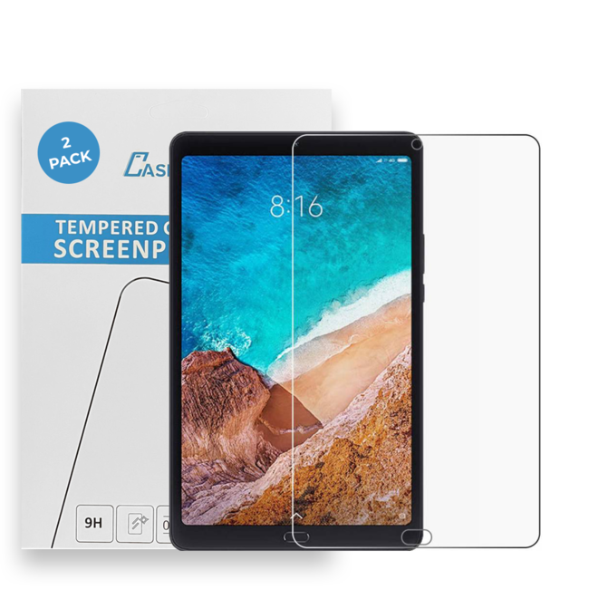 Tablet screenprotector geschikt voor Xiaomi Mi Pad 4 - Case-friendly screenprotector - 2 stuks - Tempered Glass - Transparant