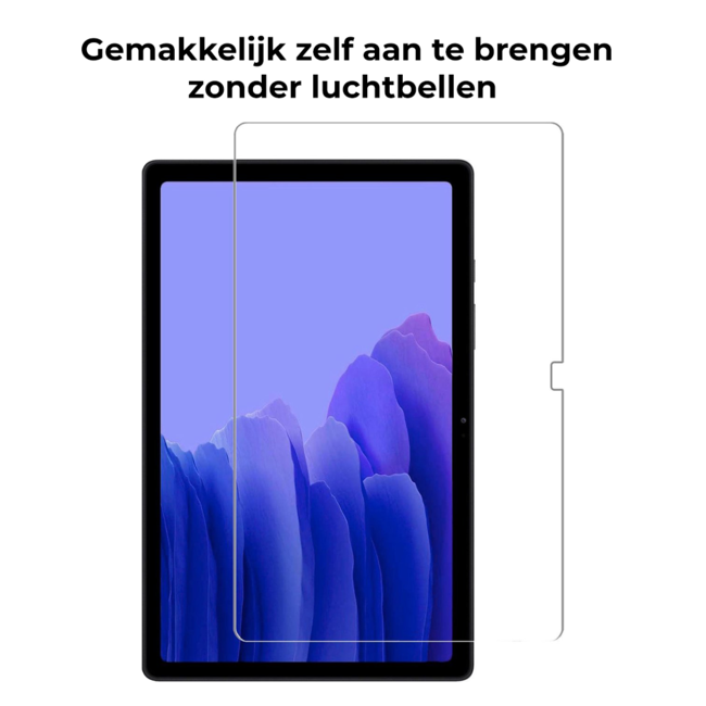 Tablet screenprotector geschikt voor Samsung Galaxy Tab A7 (2020) - Case-friendly screenprotector - 2 stuks - Tempered Glass - Transparant