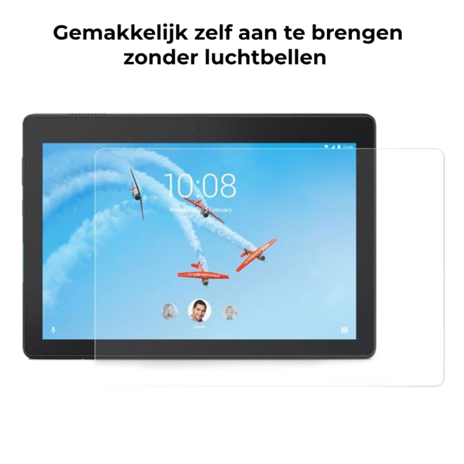 Tablet screenprotector geschikt voor Lenovo Tab E10 (TB-X104f) - Case-friendly screenprotector - 2 stuks - Tempered Glass - Transparant