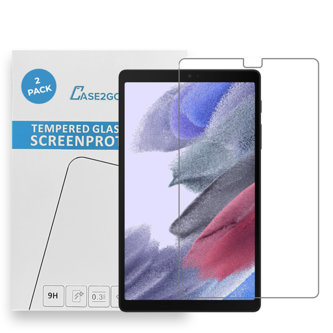 Tablet screenprotector geschikt voor Samsung Galaxy Tab A7 Lite (2021) - Case-friendly screenprotector - 2 stuks - Tempered Glass - Transparant
