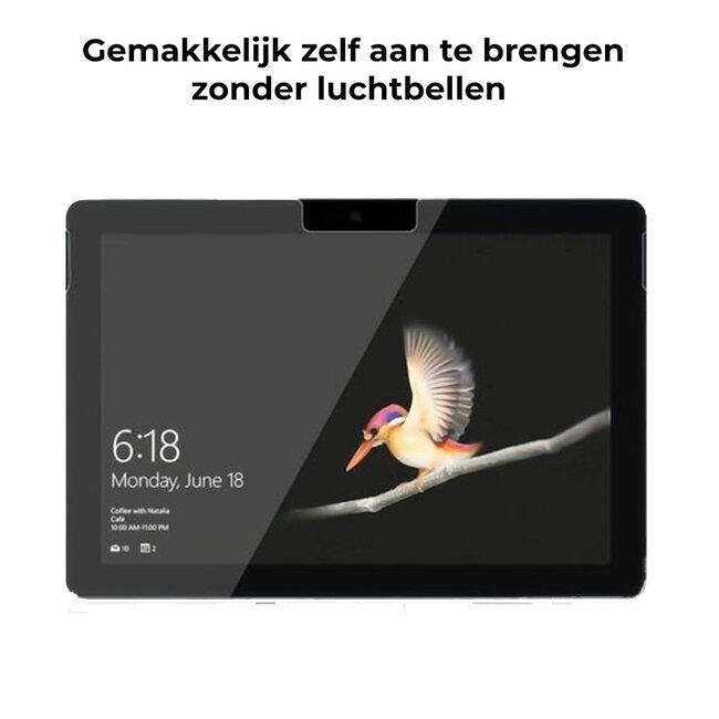 Tablet screenprotector geschikt voor Microsoft Surface Go - 2 -pack - Case-friendly screenprotector - 2 stuks - Tempered Glass - Transparant