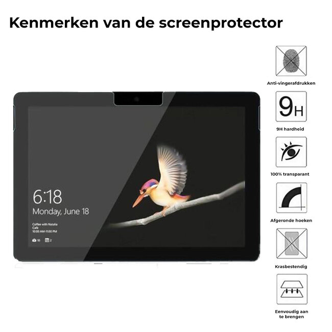 Tablet screenprotector geschikt voor Microsoft Surface Pro 4 - Case-friendly screenprotector - 2 stuks - Tempered Glass - Transparant