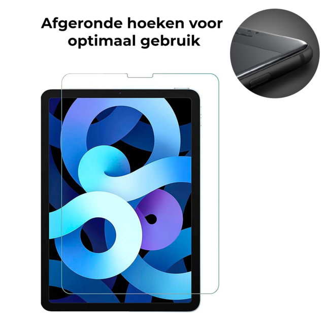 Tablet screenprotector geschikt voor Apple Apple iPad Air 11 (2024) / Apple iPad Air 10.9 (2022) - Gehard Glas - Case Friendly - Case-friendly screenprotector - 2 stuks - Tempered Glass - Transparant