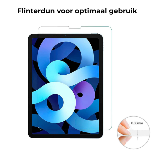 Tablet screenprotector geschikt voor Apple Apple iPad Air 11 (2024) / Apple iPad Air 10.9 (2022) - Gehard Glas - Case Friendly - Case-friendly screenprotector - 2 stuks - Tempered Glass - Transparant