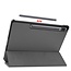 Tablet hoes & Screenprotector geschikt voor Samsung Galaxy Tab S8 Plus - 12.4 Inch - Auto Wake/Sleep functie - Grijs