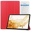 Tablet hoes & Screenprotector geschikt voor Samsung Galaxy Tab S8 Plus - 12.4 Inch - Auto Wake/Sleep functie - Rood