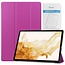 Tablet hoes & Screenprotector geschikt voor Samsung Galaxy Tab S8 Plus - 12.4 Inch - Auto Wake/Sleep functie - Paars