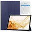 Tablet hoes & Screenprotector geschikt voor Samsung Galaxy Tab S8 Plus - 12.4 Inch - Auto Wake/Sleep functie - Donker Blauw