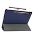 Tablet hoes & Screenprotector geschikt voor Samsung Galaxy Tab S8 Plus - 12.4 Inch - Auto Wake/Sleep functie - Donker Blauw