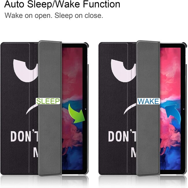 Tablet hoes & Screenprotector geschikt voor Lenovo Tab P11 - 11 Inch - Auto Wake/Sleep functie - Don't touch me