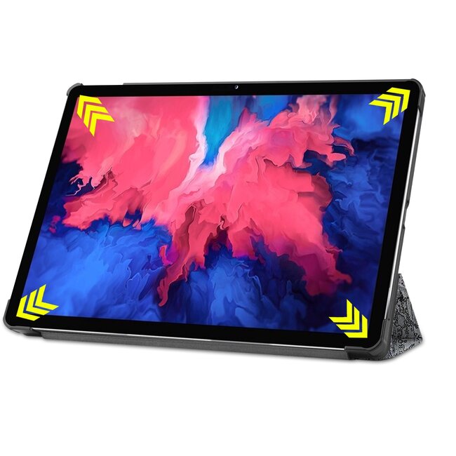 Tablet hoes & Screenprotector geschikt voor Lenovo Tab P11 - 11 Inch - Auto Wake/Sleep functie - Eiffeltoren