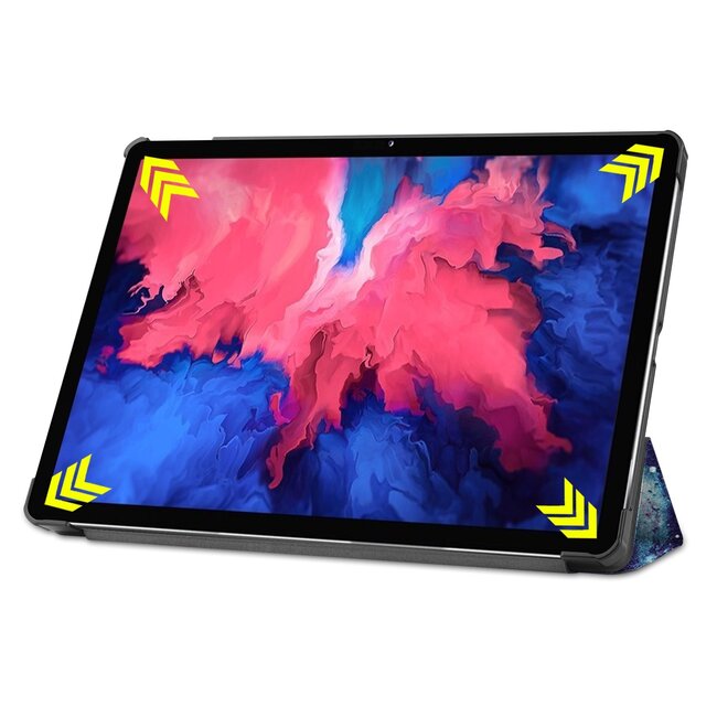 Tablet hoes & Screenprotector geschikt voor Lenovo Tab P11 - 11 Inch - Auto Wake/Sleep functie - Galaxy