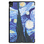 Tablet hoes & Screenprotector geschikt voor Lenovo Tab P11 - 11 Inch - Auto Wake/Sleep functie - Sterrenhemel