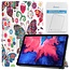 Tablet hoes & Screenprotector geschikt voor Lenovo Tab P11 - 11 Inch - Auto Wake/Sleep functie - Vlinders