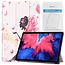 Tablet hoes & Screenprotector geschikt voor Lenovo Tab P11 - 11 Inch - Auto Wake/Sleep functie - Flower Fee