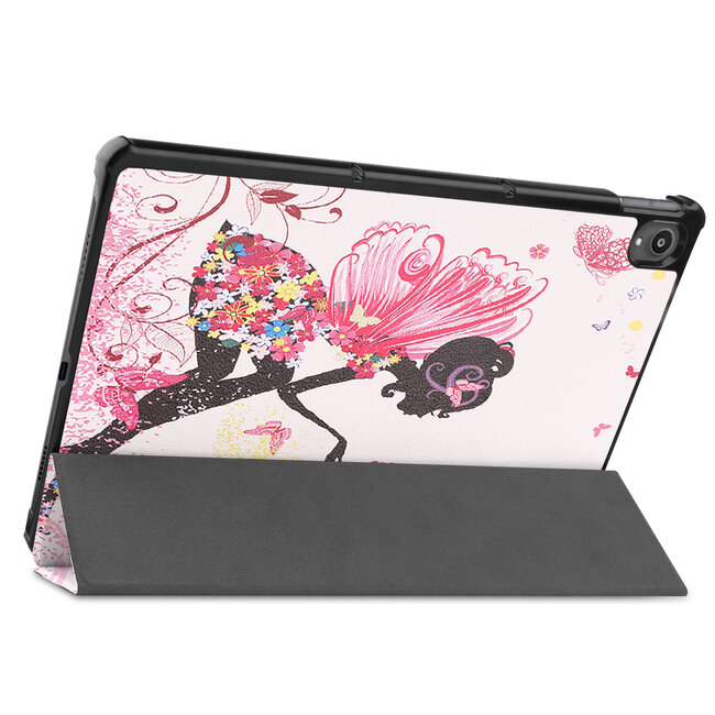 Tablet hoes & Screenprotector geschikt voor Lenovo Tab P11 - 11 Inch - Auto Wake/Sleep functie - Flower Fee